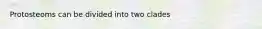 Protosteoms can be divided into two clades