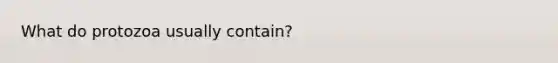 What do protozoa usually contain?