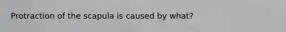 Protraction of the scapula is caused by what?