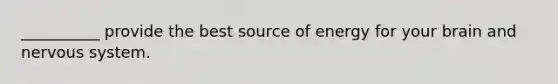 __________ provide the best source of energy for your brain and nervous system.