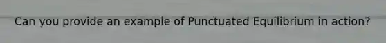 Can you provide an example of Punctuated Equilibrium in action?