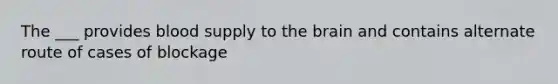 The ___ provides blood supply to the brain and contains alternate route of cases of blockage