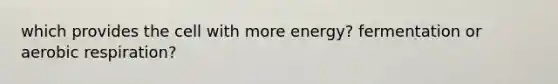 which provides the cell with more energy? fermentation or aerobic respiration?