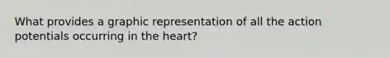 What provides a graphic representation of all the action potentials occurring in the heart?