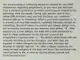 You are providing a continuing education session for your EMS department regarding​ anaphylaxis, as you have just returned from a national conference at which current issues related to this pathology were discussed. During your​ session, one of your fellow EMS providers asks you how the body can​ "suddenly" become allergic to something. What is your best​ response? A. ​"It is actually not true that someone​ 'suddenly' becomes allergic to something. Research shows the person was always allergic to​ it, but incorrectly assumed he was exposed once​ before." B. ​"After exposure to a new​ antigen, the body will create antibodies to fight​ it; these antibodies can be the root cause of the anaphylactic response​ later." C. ​"The body's white blood cells are uniquely sensitive to certain​ allergens, and when they are exposed to these allergens for the first​ time, the body will develop an allergic​ reaction." D. ​"After a repeat​ exposure, the newly formed antigens of the body will attack the red blood​ cells, causing them to​ die, as well as causing airway closure and​ bronchoconstriction."