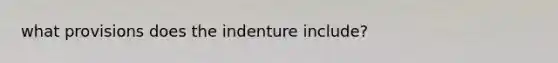 what provisions does the indenture include?