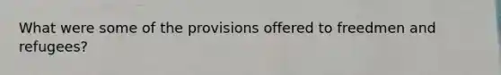 What were some of the provisions offered to freedmen and refugees?