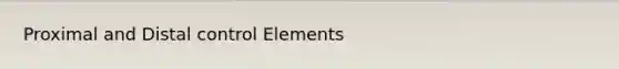 Proximal and Distal control Elements