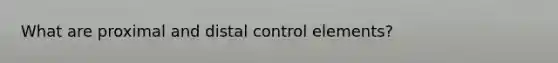 What are proximal and distal control elements?