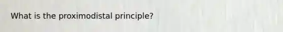 What is the proximodistal principle?