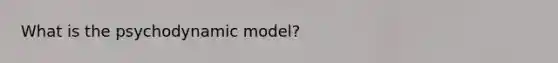 What is the psychodynamic model?