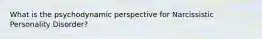 What is the psychodynamic perspective for Narcissistic Personality Disorder?