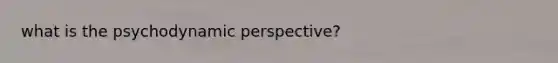 what is the psychodynamic perspective?