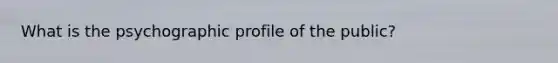 What is the psychographic profile of the public?