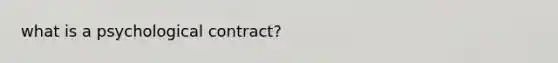 what is a psychological contract?