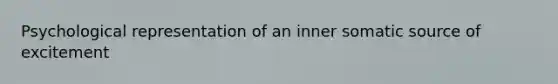 Psychological representation of an inner somatic source of excitement