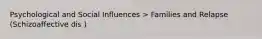 Psychological and Social Influences > Families and Relapse (Schizoaffective dis )