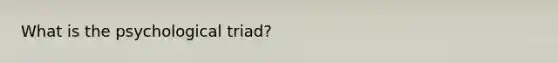 What is the psychological triad?