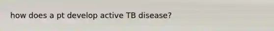 how does a pt develop active TB disease?