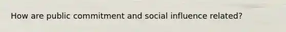 How are public commitment and social influence related?