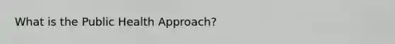 What is the Public Health Approach?