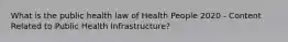 What is the public health law of Health People 2020 - Content Related to Public Health Infrastructure?