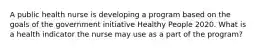 A public health nurse is developing a program based on the goals of the government initiative Healthy People 2020. What is a health indicator the nurse may use as a part of the program?