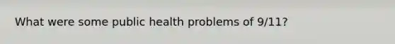 What were some public health problems of 9/11?
