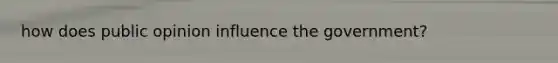how does public opinion influence the government?