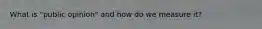 What is "public opinion" and how do we measure it?
