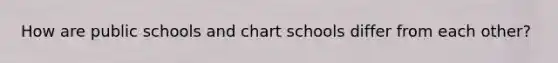 How are public schools and chart schools differ from each other?