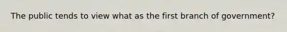 The public tends to view what as the first branch of government?