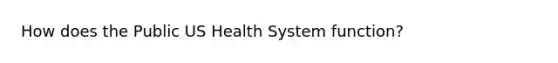 How does the Public US Health System function?