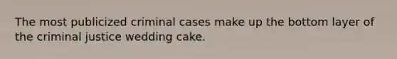 The most publicized criminal cases make up the bottom layer of the criminal justice wedding cake.