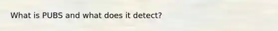 What is PUBS and what does it detect?