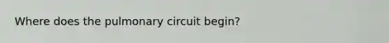 Where does the pulmonary circuit begin?