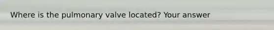 Where is the pulmonary valve located? Your answer