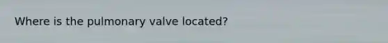 Where is the pulmonary valve located?
