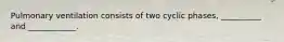 Pulmonary ventilation consists of two cyclic phases, __________ and ____________.