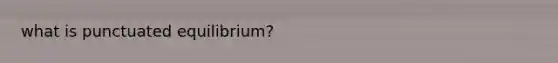 what is punctuated equilibrium?