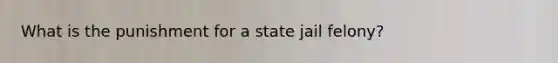 What is the punishment for a state jail felony?