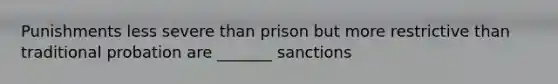 Punishments less severe than prison but more restrictive than traditional probation are _______ sanctions