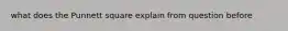 what does the Punnett square explain from question before