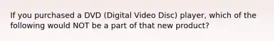 If you purchased a DVD (Digital Video Disc) player, which of the following would NOT be a part of that new product?