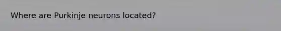 Where are Purkinje neurons located?