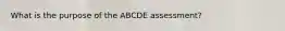 What is the purpose of the ABCDE assessment?