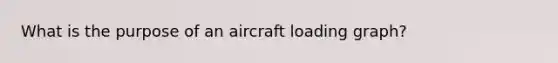 What is the purpose of an aircraft loading graph?