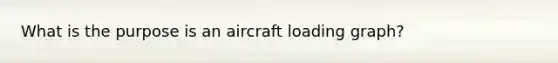 What is the purpose is an aircraft loading graph?