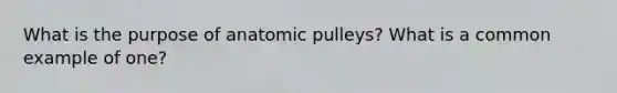 What is the purpose of anatomic pulleys? What is a common example of one?