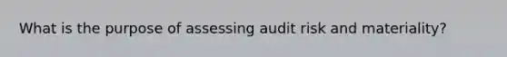 What is the purpose of assessing audit risk and materiality?